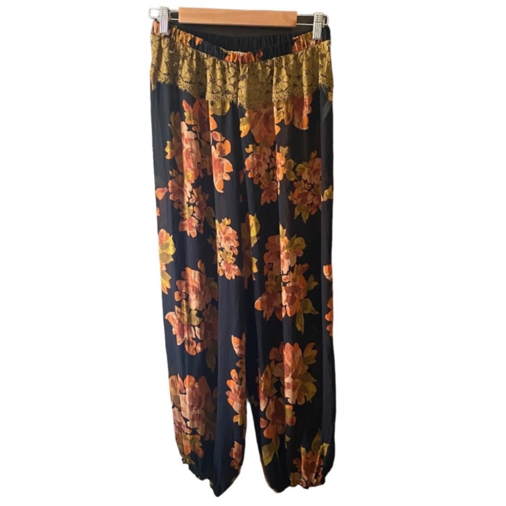 (A55) NEW Intimately Free People, Sz XS, Boho Monday Morning Floral Lounge Pants - Picture 2 of 12